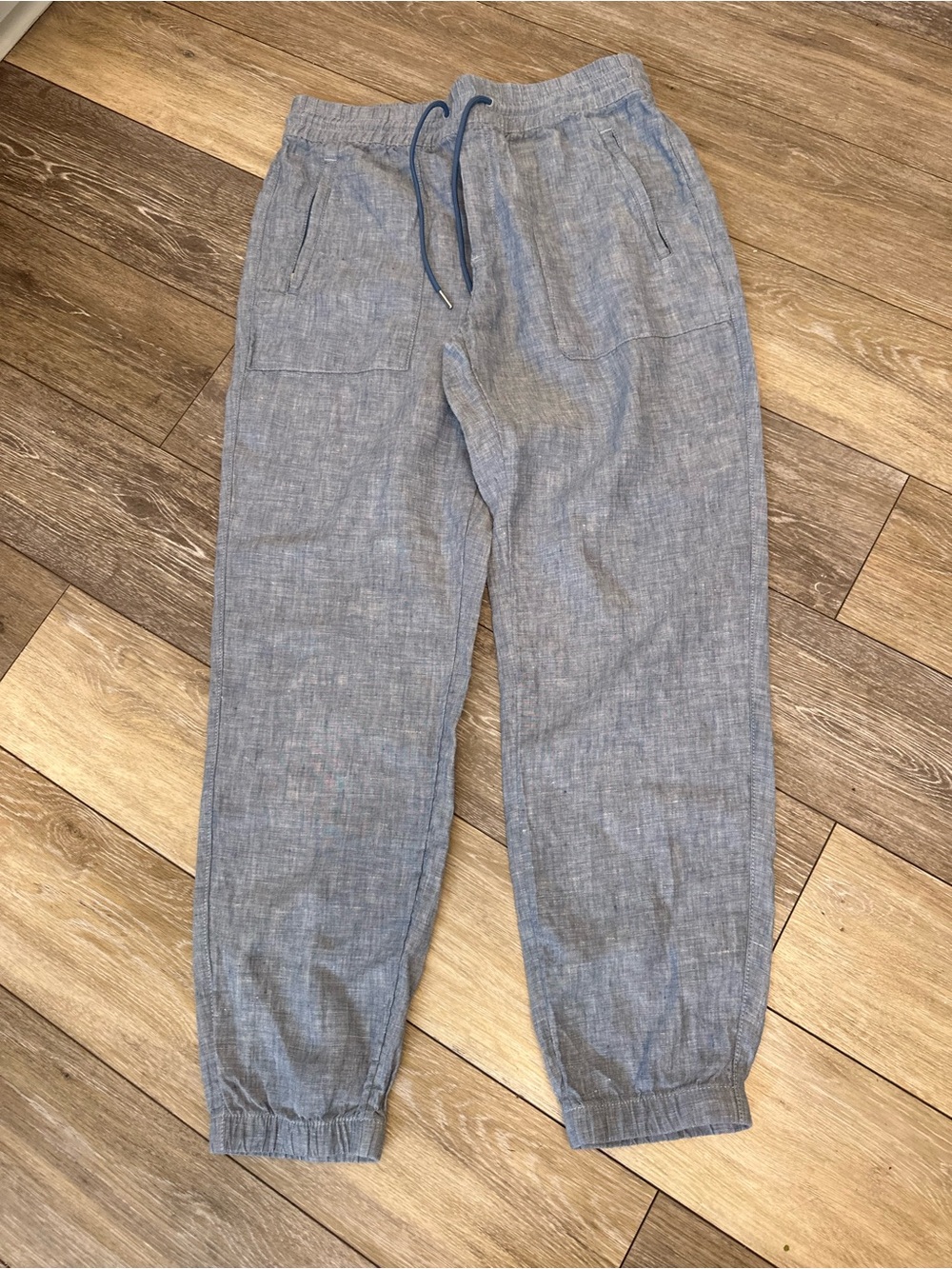 Athleta Retreat Blue Linen Joggers